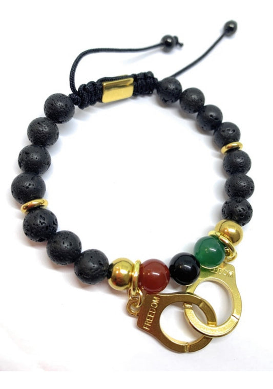 Freedom Lava Stone Bracelet