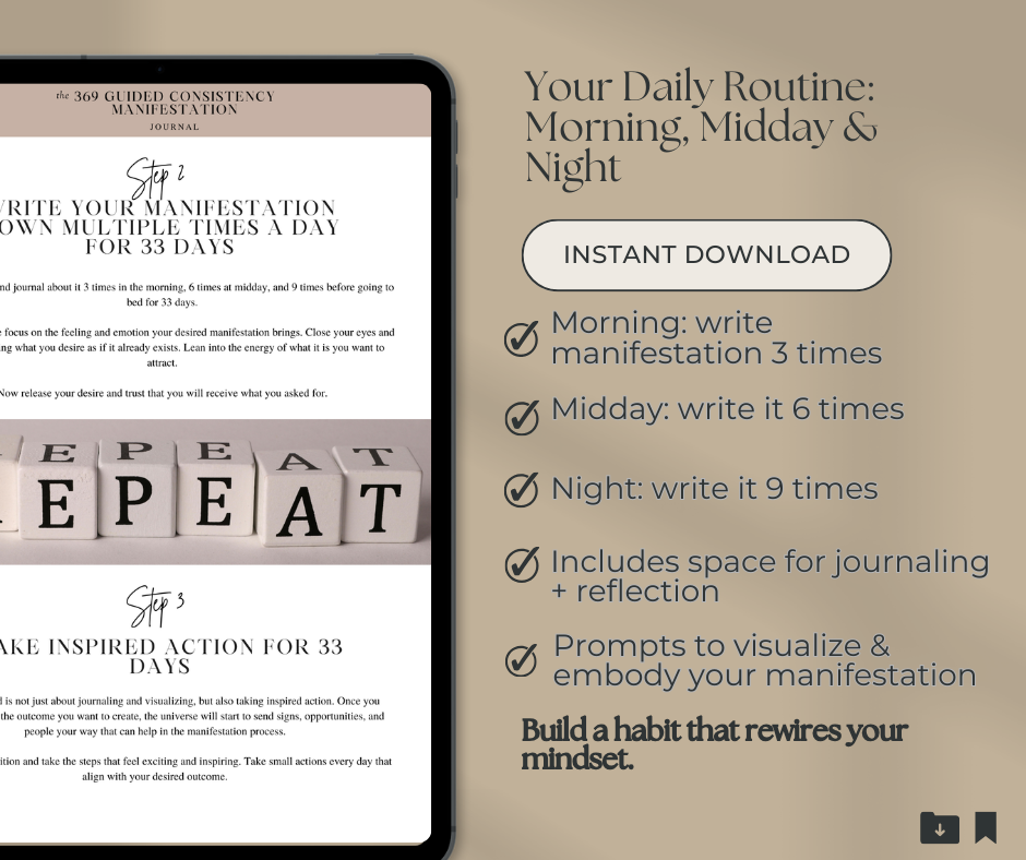 369 Guided Consistency Manifesting Journal for Black Wealth