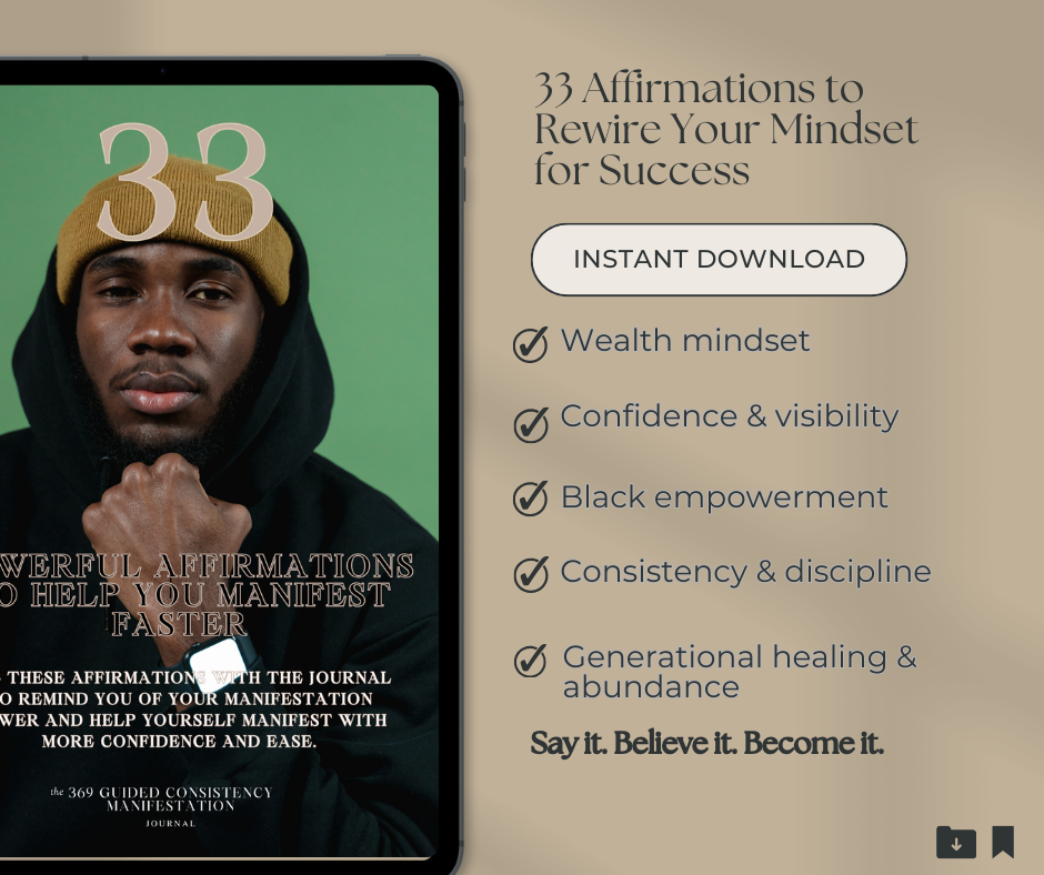 369 Guided Consistency Manifesting Journal for Black Wealth