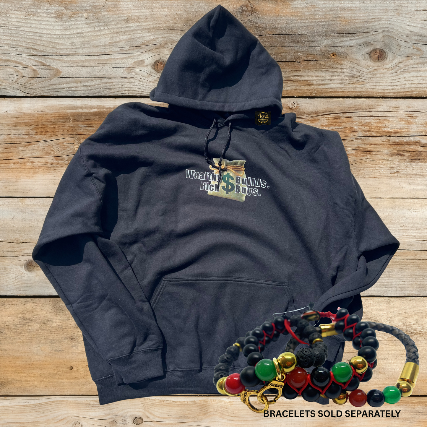 Wealthy Is Quiet Unisex Hoodie – Black Wealth Mindset Apparel