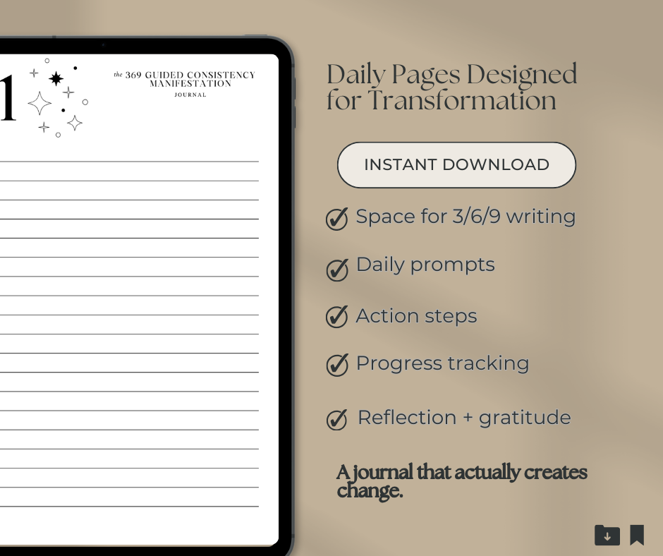 369 Guided Consistency Manifesting Journal for Black Wealth