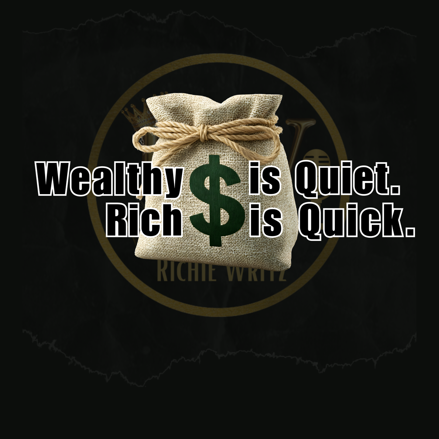 Wealthy Is Quiet Unisex Hoodie – Black Wealth Mindset Apparel