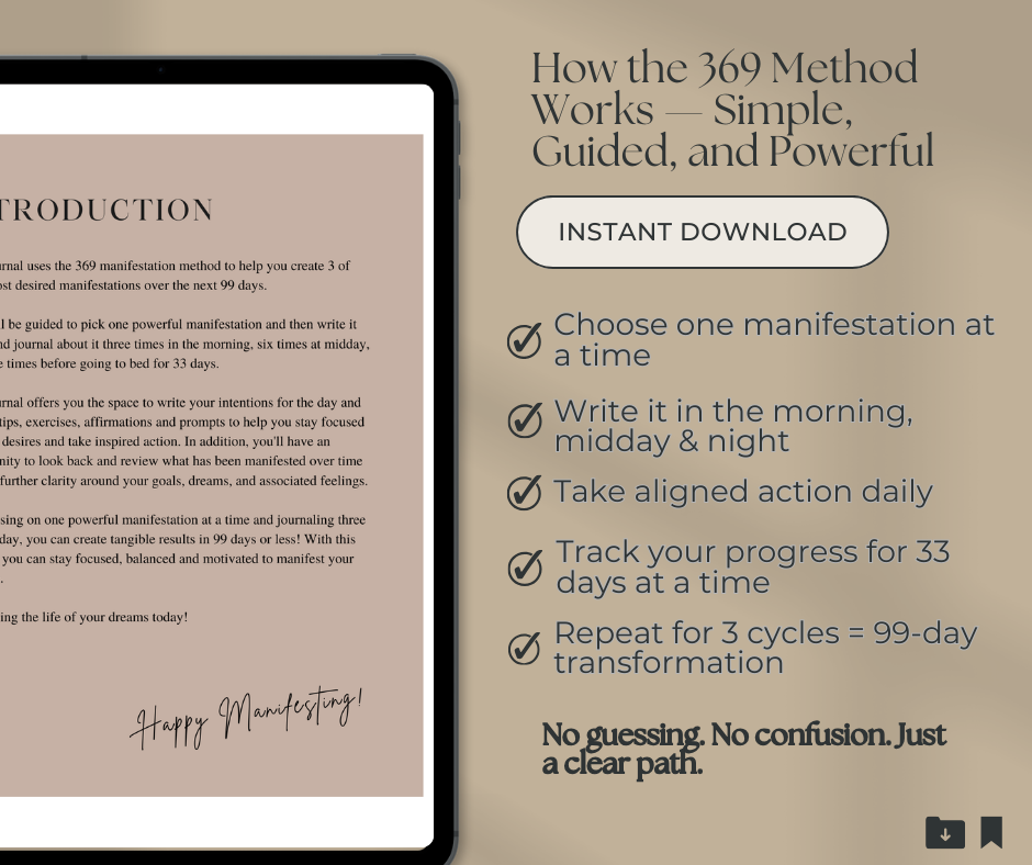 369 Guided Consistency Manifesting Journal for Black Wealth