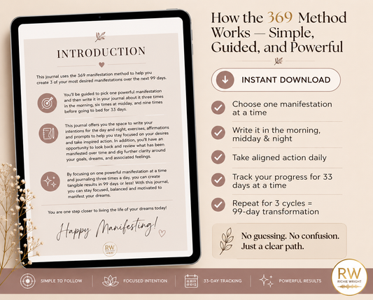 369 Guided Consistency Manifesting Journal for Wealth