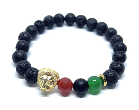 Pan-African Lion Head Bracelet